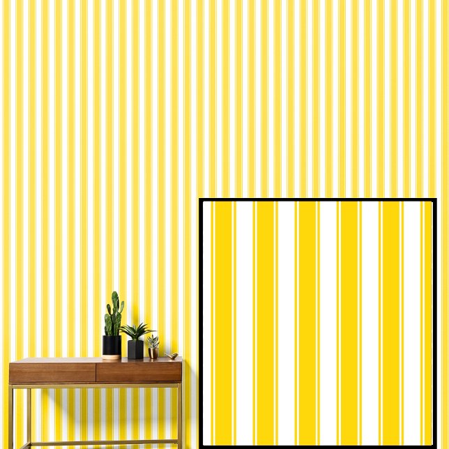 Yellow & White Stripes Wallpaper (Creator Uploaded)