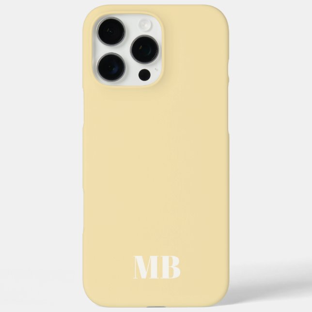 yellow & white unique monogram name initials  Case-Mate iPhone case (Back)