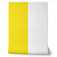 Yellow White Vertical Big Stripes Pattern