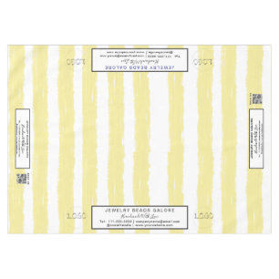 Yellow White Watercolor Stripes Craft Show 60 x 84 Tablecloth