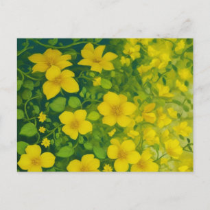 Yellow wild flowers  postcard