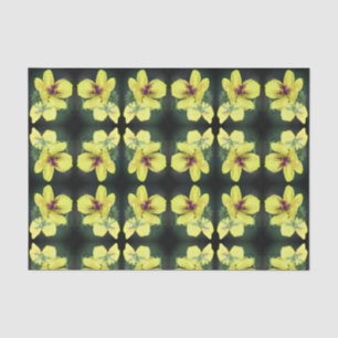 Yellow Wildflower Abstract Pattern Decoupage Tissue Paper
