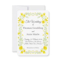 Yellow Wildflower Botanical Border and Frame