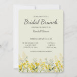 Yellow Wildflower Bridal Brunch Invitation<br><div class="desc">A gorgeous and classy design for a bridal brunch to celebrate a special bride. The yellow florals are perfect for a bright spring or summer day but the yellow makes it perfect for fall as well!</div>