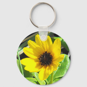 Yellow Wildflower Keychain