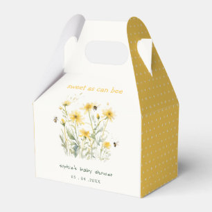 Yellow Wildflower Sweet As Bee Neutral Baby Shower Favor Box