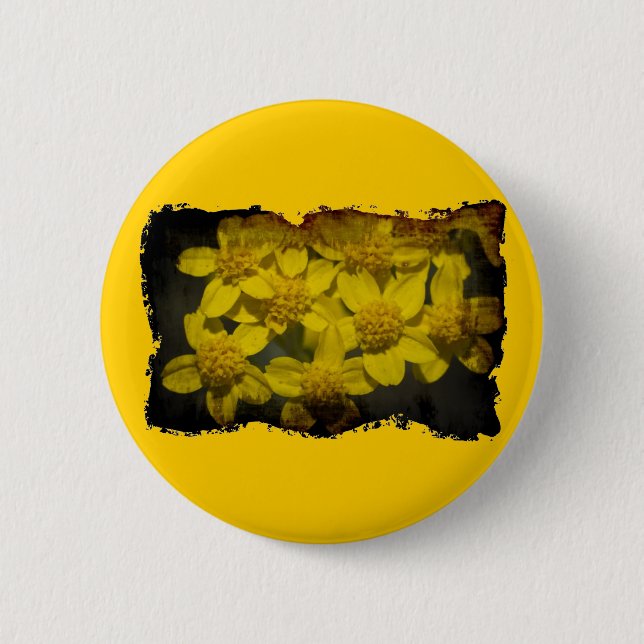 Yellow Wildflowers 2 Inch Round Button (Front)