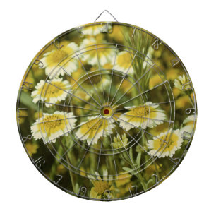 Yellow Wildflowers Dartboard