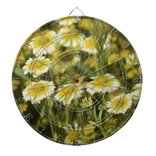 Yellow Wildflowers Dartboard (Front)