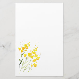 Yellow Wildflowers Stationery