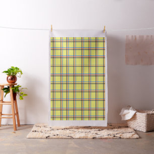 Yellow  Windowpane Pattern Fabric