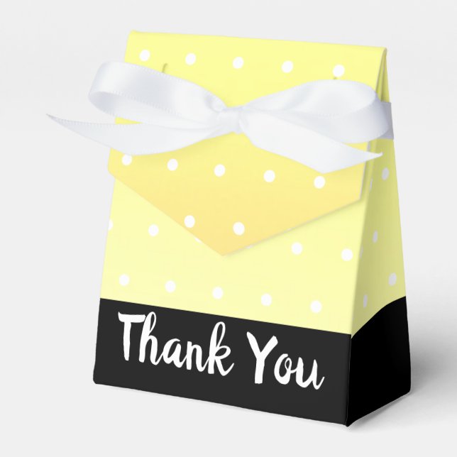 Yellow With  Black Favor Box (Front Side)