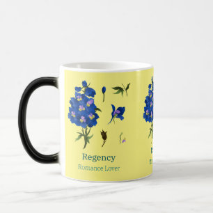 Yellow with blue larkspur flowers Romance Lover Magic Mug