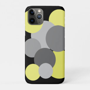 Yellow with Grey Polka Dots iPhone 11 Pro Case