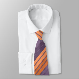 Yellow with lilac striped pattern tie
