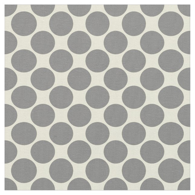 Yellow with polka grey dots fabric (Close Up)