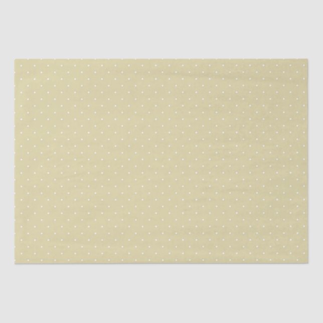 Yellow With White Polka Dots Tissue Paper (Front)