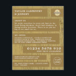 Yellow Wood, Carpentry, Carpenter Advertising Flyer<br><div class="desc">Yellow Wood,  Carpentry,  Carpenter Advertising Flyers By The Business Card Store.</div>