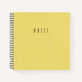 Yellow Write Typography Text Notebook