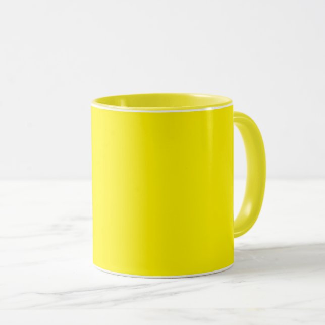 Yellow-yellow, simply sunshine yellow, mug (Front Right)
