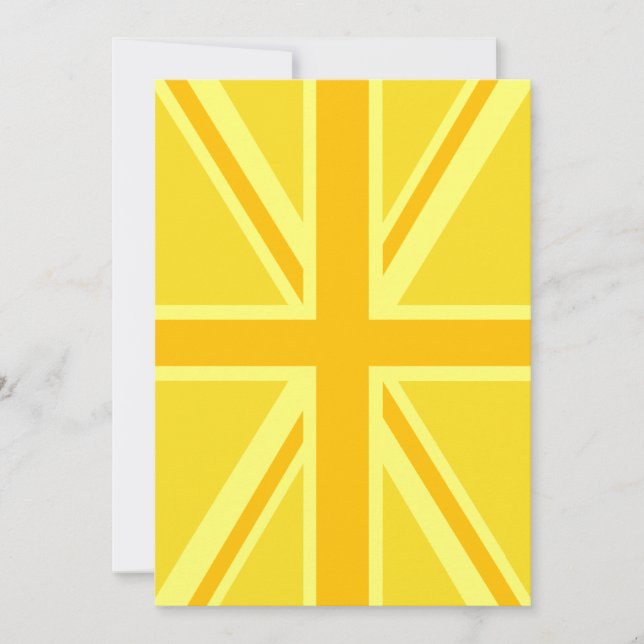 Yellow Yellow Union Jack British Flag Background (Front)