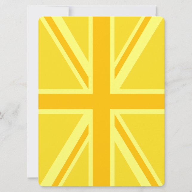 Yellow Yellow Union Jack British Flag Background (Front)