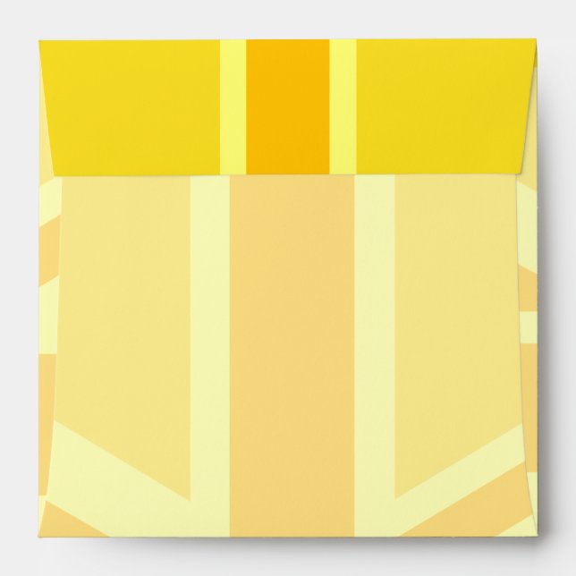 Yellow Yellow Union Jack British Flag Background Envelope (Back (Top Flap))