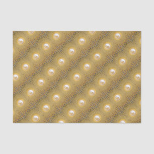 Yellow Ying Yang Mandala Tissue Paper