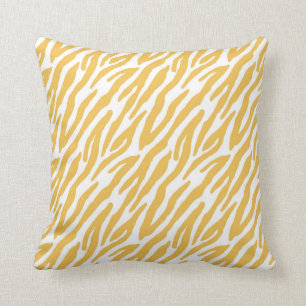 Yellow Zebra Decorative Pillow