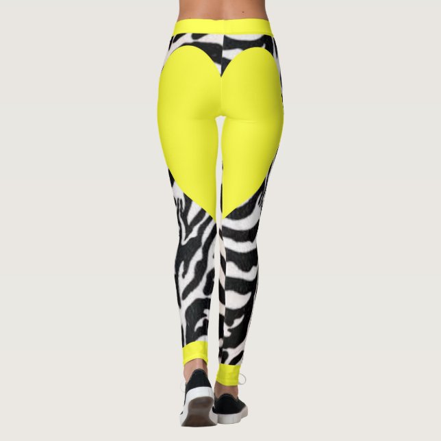 Yellow Zebra Leggings (Back)
