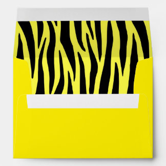Yellow Zebra Stripes Envelopes