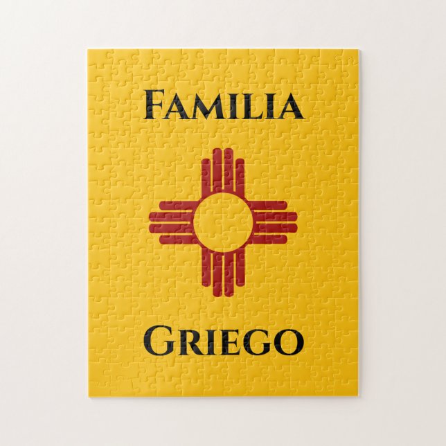 Yellow Zia Sun Puro Nuevo Mexico Jigsaw Puzzle (Vertical)
