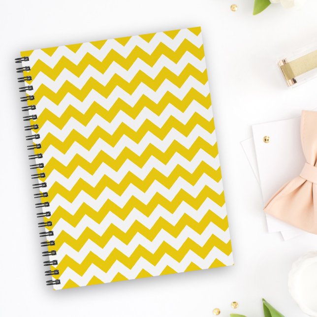 Yellow Zigzag, Yellow Chevron, Geometric Pattern Notebook (Creator Uploaded)