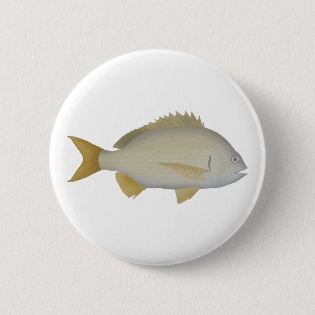 Yellowfin Bream 2 Inch Round Button (Front)