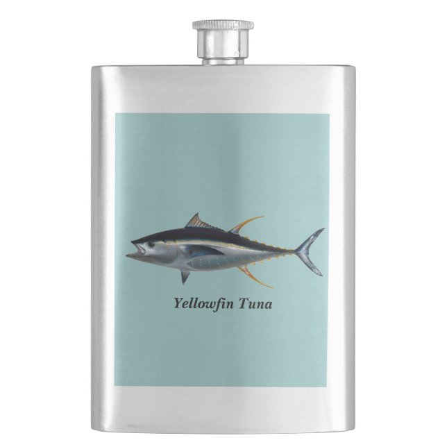 Yellowfin Tuna Hip Flask (Front)