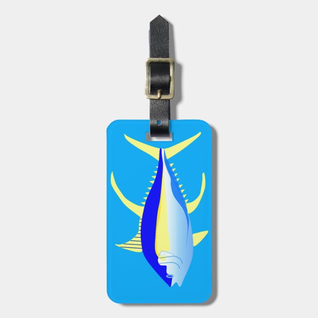 Yellowfin Tuna Luggage Tag (Front Vertical)