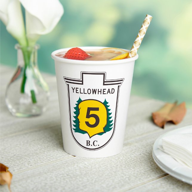 Yellowhead Road Sign Paper Cups (Creator Uploaded)