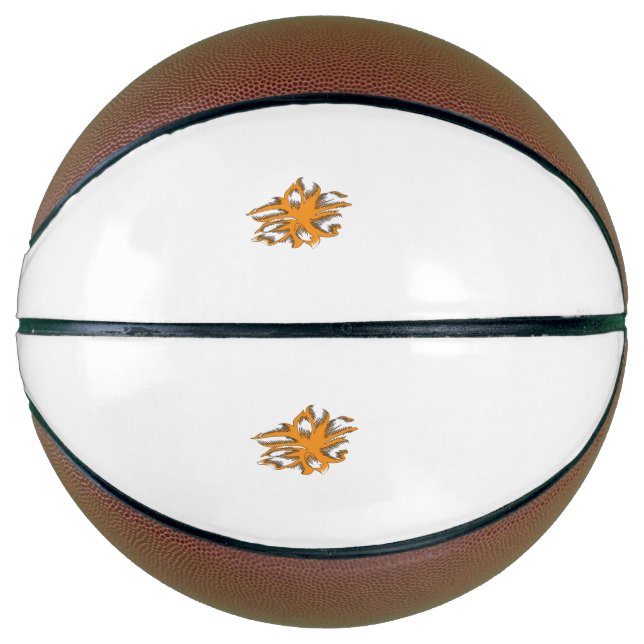 Yellowish Orange, Orangy Yellow  decorative Basketball (Front)