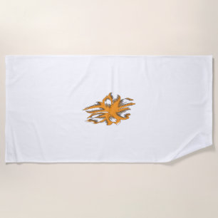 Yellowish Orange, Orangy Yellow decorative Beach Towel