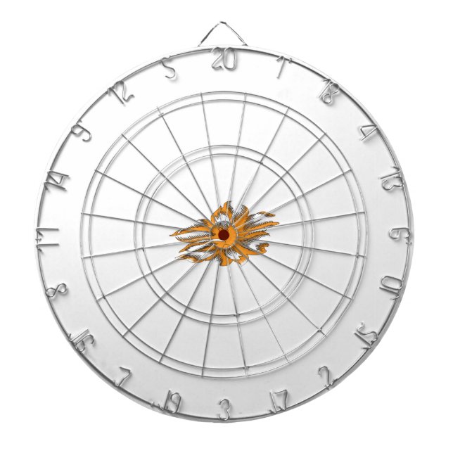 Yellowish Orange, Orangy Yellow  decorative Dartboard (Front)
