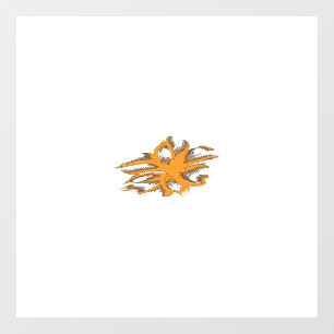 Yellowish Orange, Orangy Yellow  decorative Window Cling