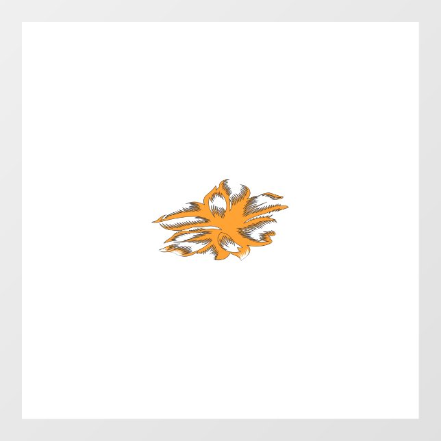 Yellowish Orange, Orangy Yellow  decorative Window Cling (Sheet)