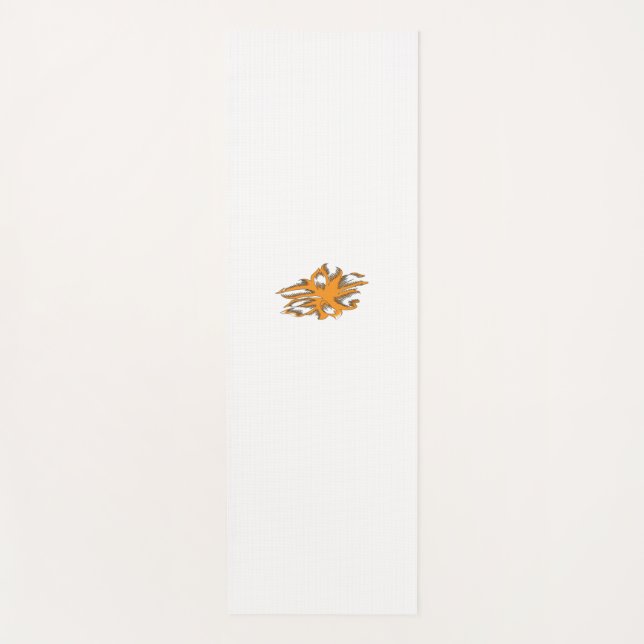 Yellowish Orange, Orangy Yellow  decorative Yoga Mat (Front)