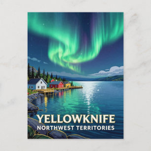 Yellowknife Northwest Territories Aurora 🌌 Postcard