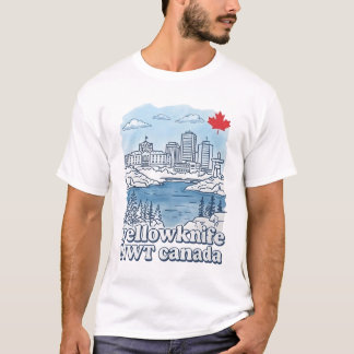 Yellowknife NWT Canada Simple Blue Skyline Cute T-Shirt