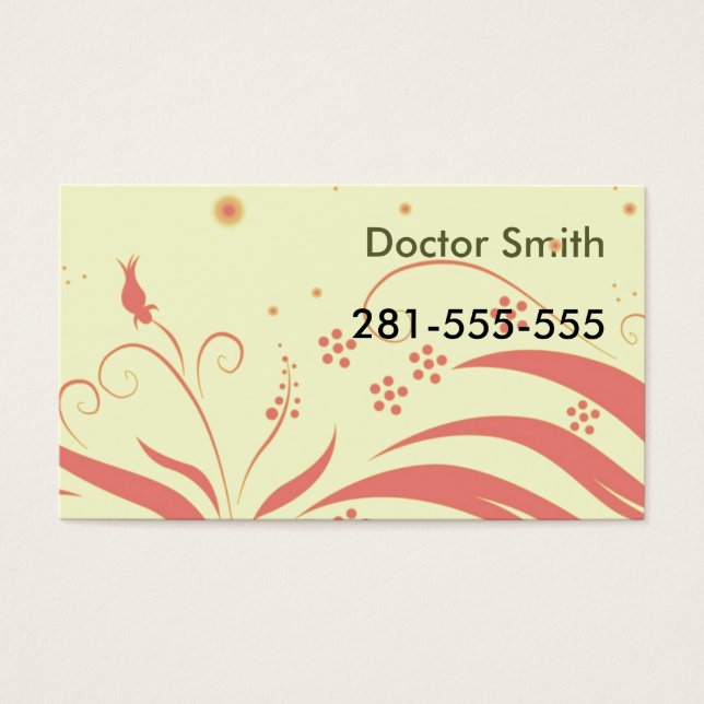 yellowpinkpattern, docteur Smith, 281-555-555 (Devant)
