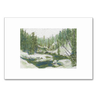 Yellowstone 2 Miniature Watercolor Image by MHHR Table Number