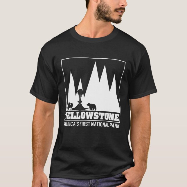 Yellowstone America's First National Park USA Park T-Shirt (Front)