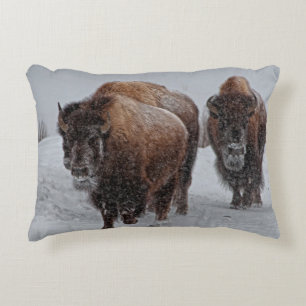 Yellowstone Bison Decorative Pillow