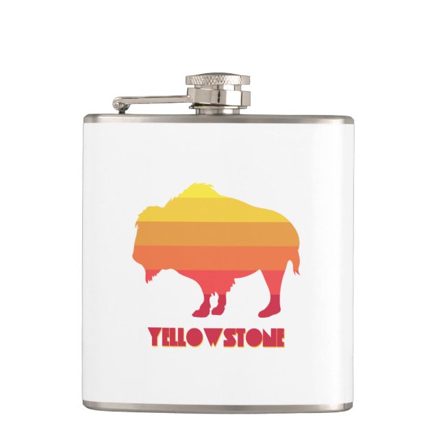 Yellowstone Bison Hip Flask (Front)